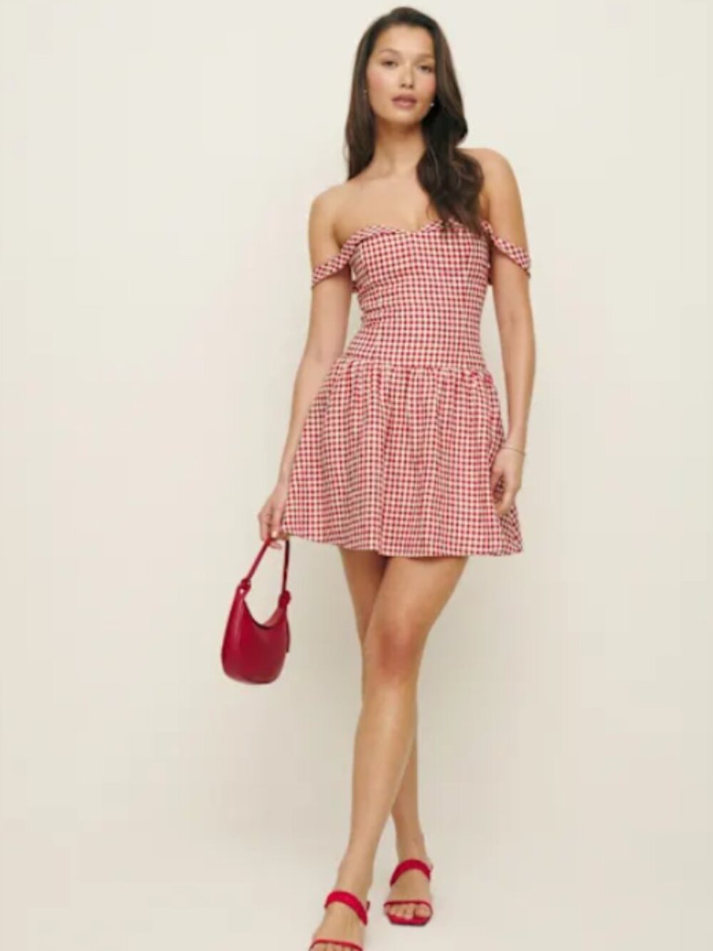 Reformation Sora Linen Dress Red - Size 2